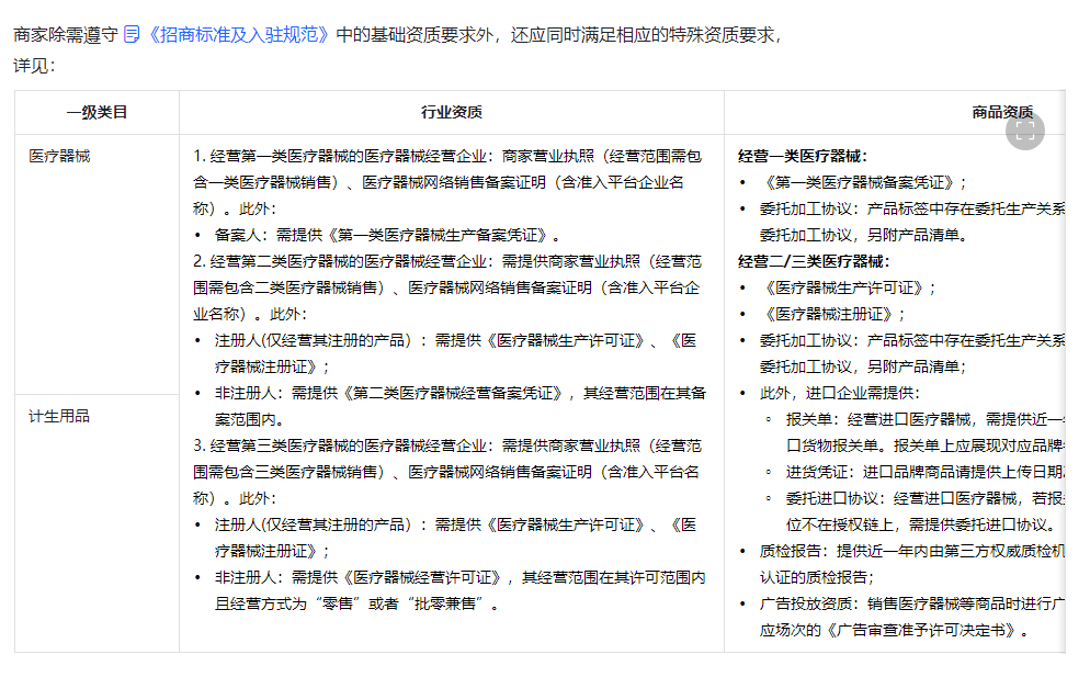醫療器械經營入駐抖音需要具備什么資質 醫療器械經營入駐抖音需要具備什么資質