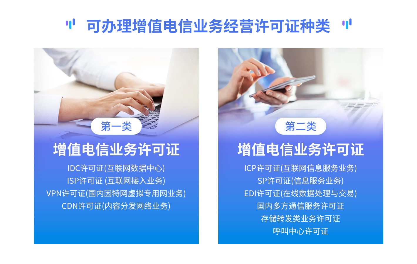 企業可以辦理哪些增值電信業務經營許可證 企業可以辦理哪些增值電信業務經營許可證